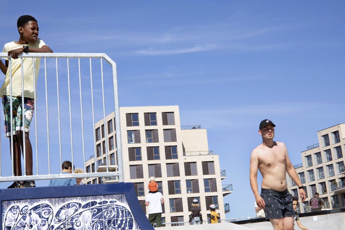 Nederland, Amsterdam, 22 juni 2020
Grootste skatebaan van Nederland in Amsterdam Zeeburg