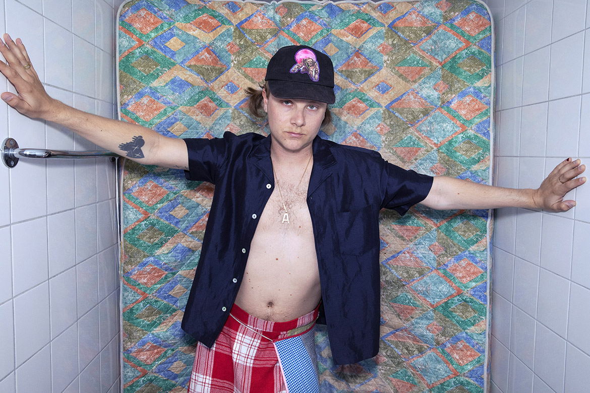 Nederland, Amsterdam, 31 mei 2021
Zanger, rapper en acteur Abel van Gijlswijk, zanger van de band Hang Youth

ANP / Hollandse Hoogte / Martijn van de Griendt